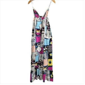 Tigerlily Maxi Dress Patchwork Multicolor Sketchbook Print‎